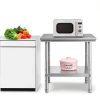 Stainless Steel Commercial Food Prep Work Table for Home Kitchen Restaurant - Heavy Duty Metal Prep Table with Adjustable Feet-1