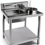 Breading Table Stainless Steel Fryer Tray with Reinforced Bottom for Chefs To Process Fried Food - Easy Installation - Perfect for Chicken, Baguettes-0