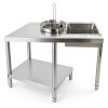 Fried chicken breading station STCERY steel table-4