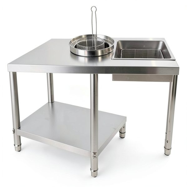 Fried chicken breading station STCERY steel table-4