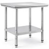 Stainless Steel Commercial Food Prep Work Table for Home Kitchen Restaurant - Heavy Duty Metal Prep Table with Adjustable Feet-8