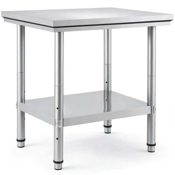 Stainless Steel Commercial Food Prep Work Table for Home Kitchen Restaurant - Heavy Duty Metal Prep Table with Adjustable Feet-8