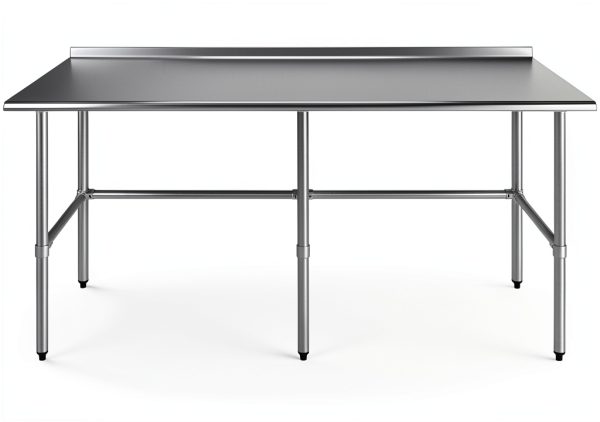 Stainless Steel Work Table 24" x 96" AmGood Open Base NSF Certified-1