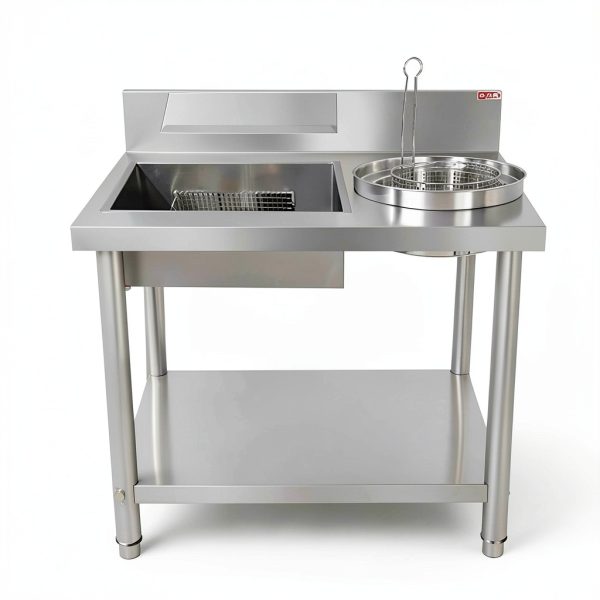 Fried chicken breading station STCERY steel table-3