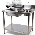 Commercial Fried Food Prep Table, Fried Chicken Breading Table, Stainless Steel Fried Food Workstation, Food Prep Breader Station with Stainless Steel Containers and Baskets for Kitchen Restaurant-0