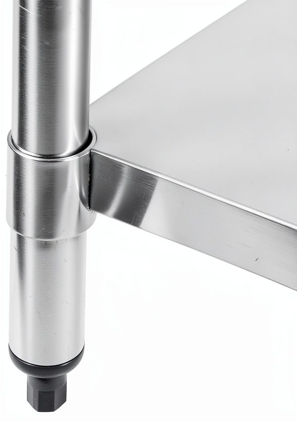 Soro Essentials 30" x 72" Stainless Steel Table for Prep and Work- Commercial Kitchen Table with UnderShelf Galvanized Legs and Plastic Feet for Restaurant Home Hotel and Garage-4