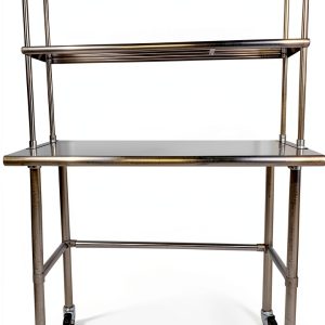 Commercial Stainless Steel Prep Table by KPS, Overshelf Casters-0