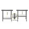Stainless Steel Commercial Food Prep Work Table for Home Kitchen Restaurant - Heavy Duty Metal Prep Table with Adjustable Feet-4