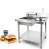 Breading Table Stainless Steel Fryer Tray with Reinforced Bottom for Chefs To Process Fried Food - Easy Installation - Perfect for Chicken, Baguettes-2