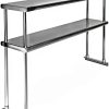 Commercial Stainless Steel Prep Table by KPS, Overshelf Casters-2