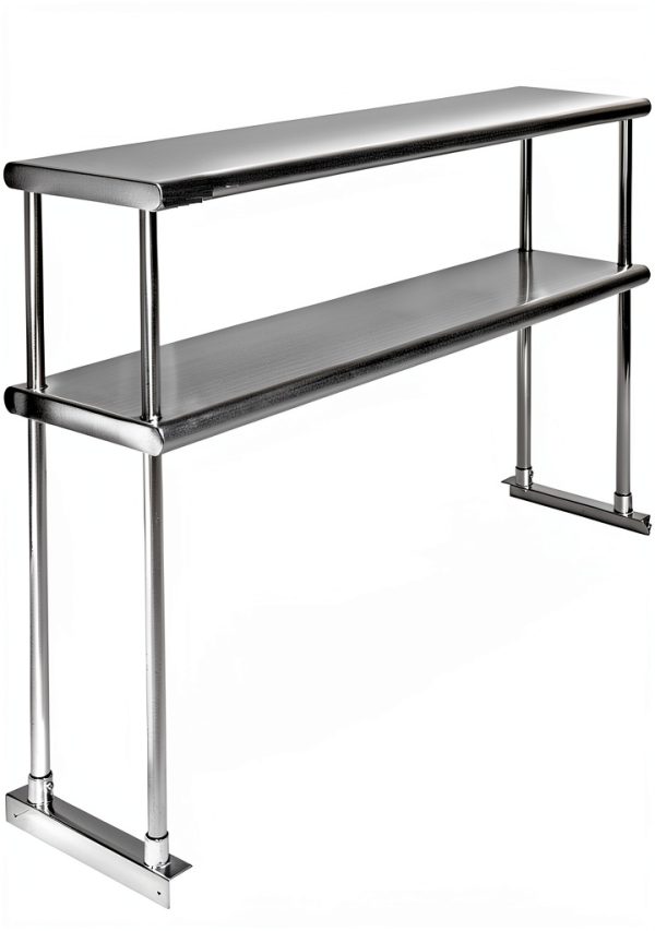 Commercial Stainless Steel Prep Table by KPS, Overshelf Casters-2