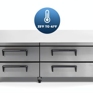 Frigos Premium 72" Base Refrigerator 4 Drawers with 76" Extended Top-0