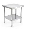 Stainless Steel Commercial Food Prep Work Table for Home Kitchen Restaurant - Heavy Duty Metal Prep Table with Adjustable Feet-6