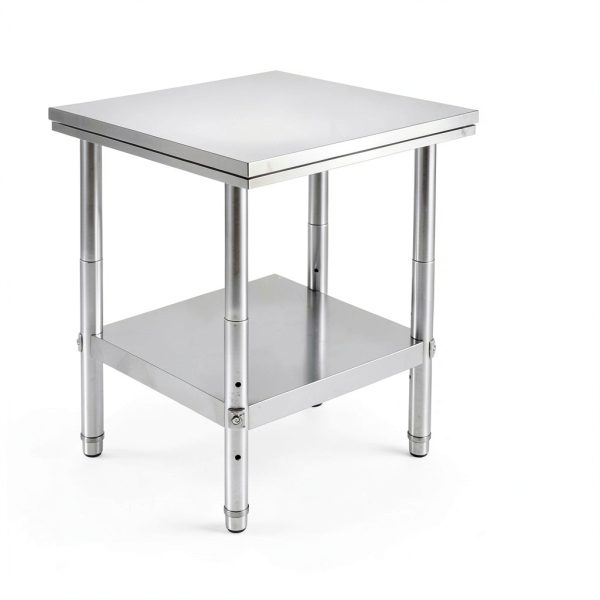 Stainless Steel Commercial Food Prep Work Table for Home Kitchen Restaurant - Heavy Duty Metal Prep Table with Adjustable Feet-6