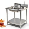 Breading Table Fried Chicken Prep HARELA Stainless Steel with Baskets-3