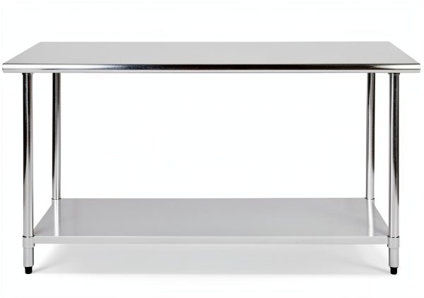 Soro Essentials 30" x 72" Stainless Steel Table for Prep and Work- Commercial Kitchen Table with UnderShelf Galvanized Legs and Plastic Feet for Restaurant Home Hotel and Garage-0
