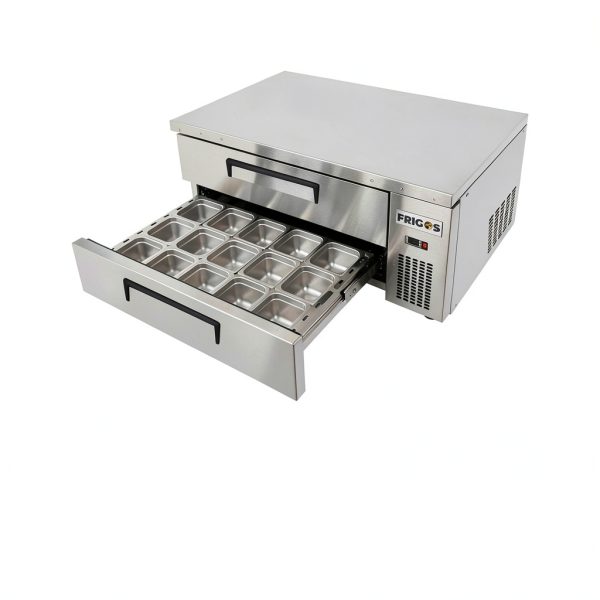 Frigos Premium 48in 2 Drawer Chef Base Refrigerator Silver-2