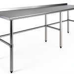 Stainless Steel Work Table 24" x 96" AmGood Open Base NSF Certified-0