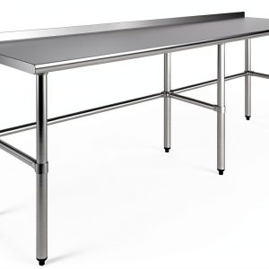 Stainless Steel Work Table 24" x 96" AmGood Open Base NSF Certified-0