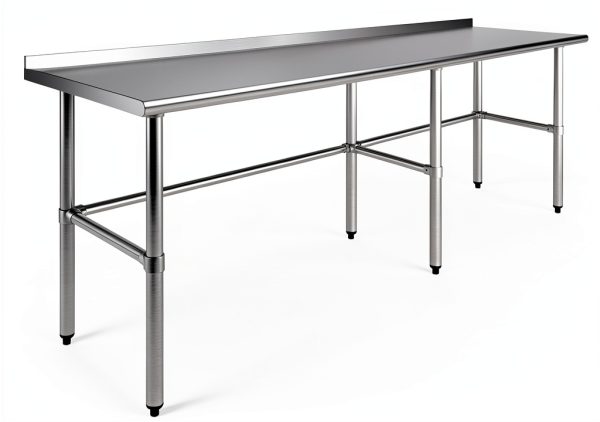 Stainless Steel Work Table 24" x 96" AmGood Open Base NSF Certified-0