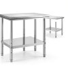 Stainless Steel Commercial Food Prep Work Table for Home Kitchen Restaurant - Heavy Duty Metal Prep Table with Adjustable Feet-5