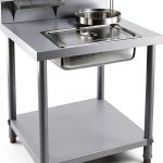 Breading Table Fried Chicken Prep HARELA Stainless Steel with Baskets-0