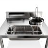 Breading Table Fried Chicken Prep HARELA Stainless Steel with Baskets-4