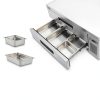 Wilprep 72" Refrigerated Chef Base with 12 GN Pans, Silver Commercial-2
