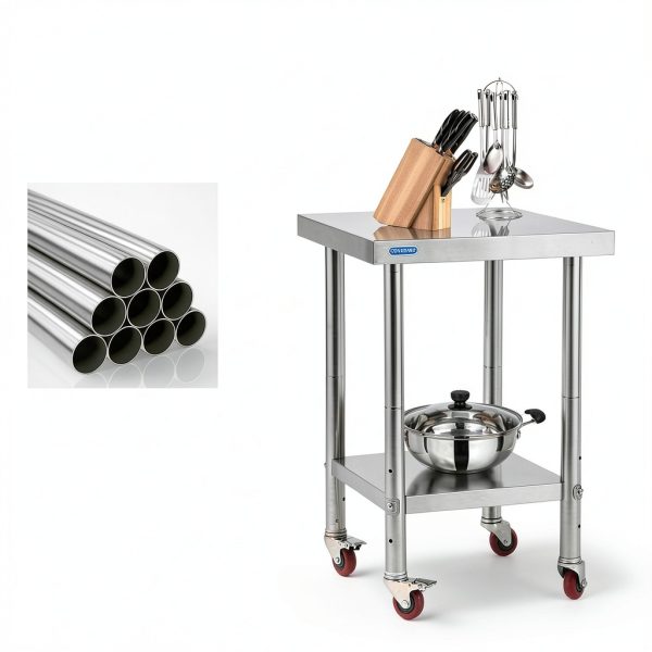 Stainless Steel Prep Table with Undershelf 24x24 NSF Kitchen-3