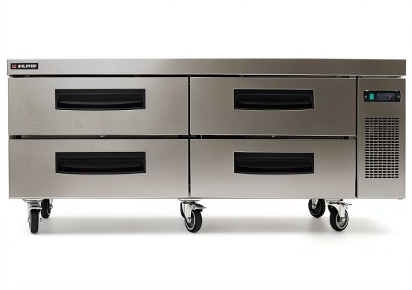 Wilprep 72" Refrigerated Chef Base with 12 GN Pans, Silver Commercial-0
