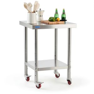 Stainless Steel Prep Table with Undershelf 24x24 NSF Kitchen-0