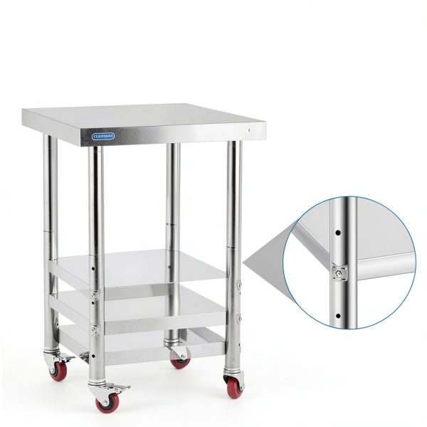 Stainless Steel Prep Table with Undershelf 24x24 NSF Kitchen-2