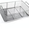 430 Stainless Steel Breading Station with 2 Baskets - 39.37 * 25.2 * 37.4in Commercial Food Prep Table for Frying, 55 lbs Capacity, Work Table for Chicken, Donuts, Fast Food Restaurant-2