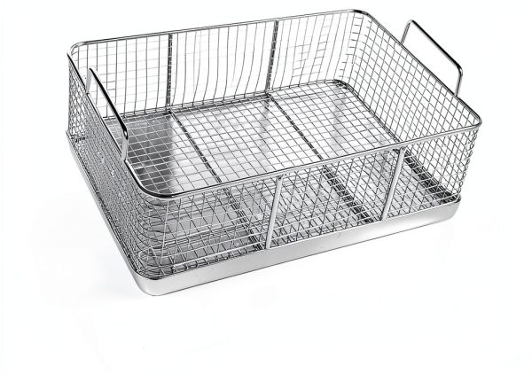 430 Stainless Steel Breading Station with 2 Baskets - 39.37 * 25.2 * 37.4in Commercial Food Prep Table for Frying, 55 lbs Capacity, Work Table for Chicken, Donuts, Fast Food Restaurant-2