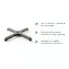 Commercial 30x30 Table Base by CenPro Modern Black Chef Base-2
