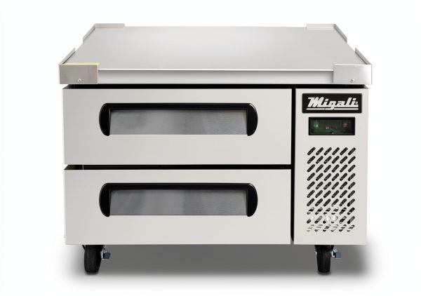 Refrigerated Chef Base 36 Inch Wide Migali Stainless Steel Forced Air-0
