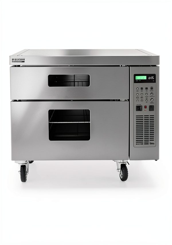 Wilprep 72" Refrigerated Chef Base with 12 GN Pans, Silver Commercial-8