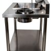 430 Stainless Steel Breading Station with 2 Baskets - 39.37 * 25.2 * 37.4in Commercial Food Prep Table for Frying, 55 lbs Capacity, Work Table for Chicken, Donuts, Fast Food Restaurant-1