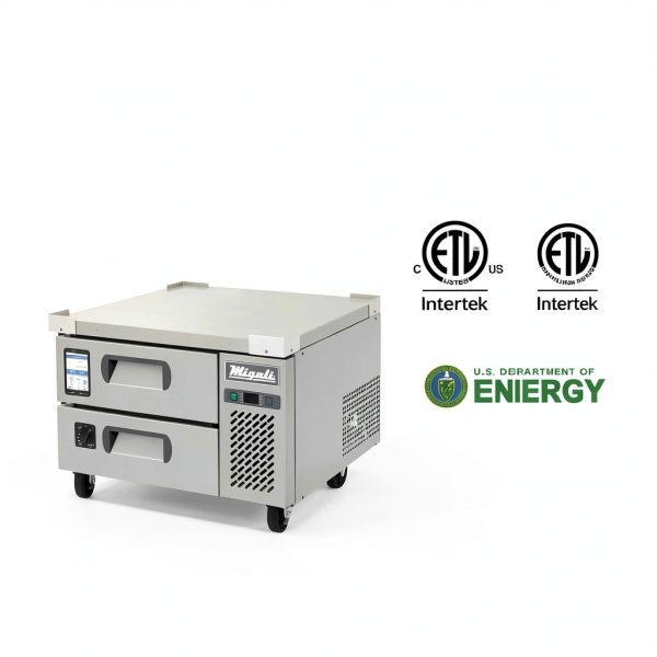 Refrigerated Chef Base 36 Inch Wide Migali Stainless Steel Forced Air-1