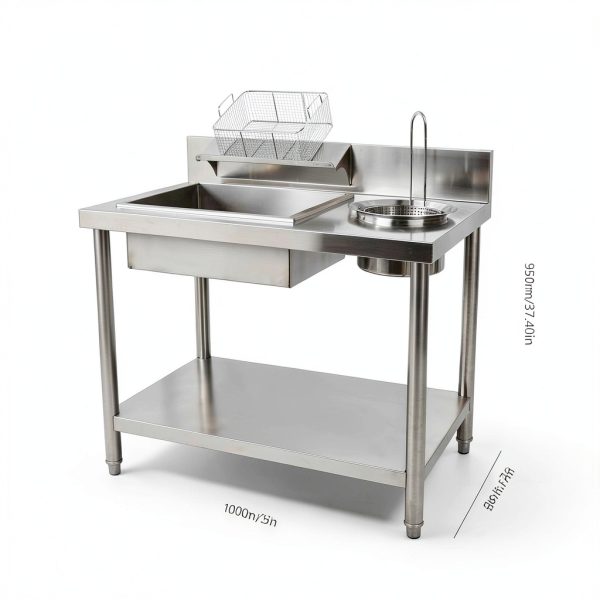 Fried Chicken Breading Station CNCEST Stainless Steel Prep Table-1