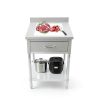 24 x 24 Inch Commercial Food Prep Table Stainless Steel Heavy Duty Worktable Workstation with Drawer, Silver Kitchen Workstation with Under Shelf and Backsplash for Restaurant and Home-3
