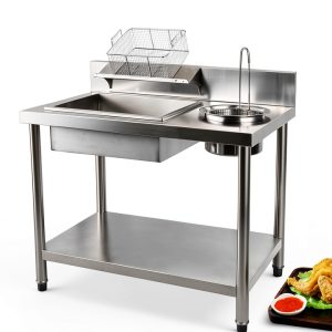 Fried Chicken Breading Station CAIHAOA Steel Table-0