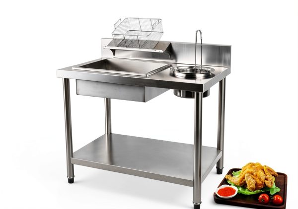 Fried Chicken Breading Station CAIHAOA Steel Table-0
